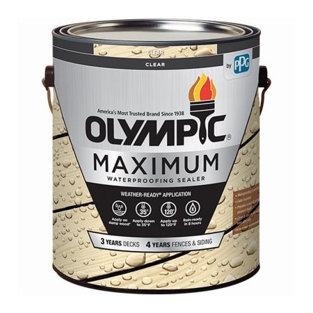 Olympic Waterproofer Wood Protector Maximum Clear Oil-Based Semi-Transparent 1 gal Clear 56500A/01